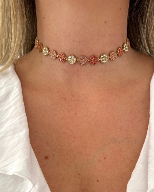 Collier Majesté rose