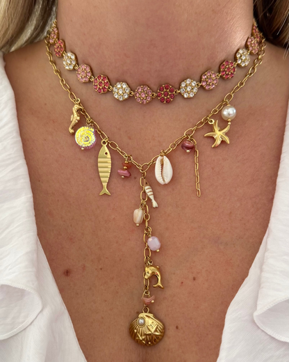 Collier Majesté rose