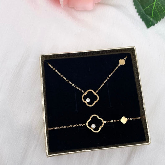 Coffret parure bijoux Trèfle