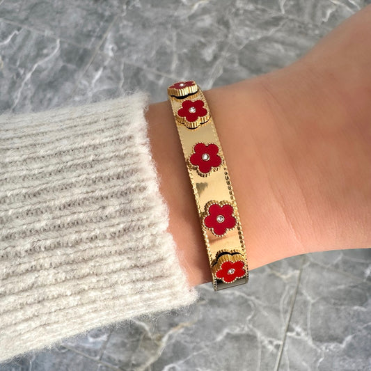 Bracelet jonc Tiana rouge