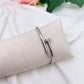 Bracelet jonc Clou strass argenté