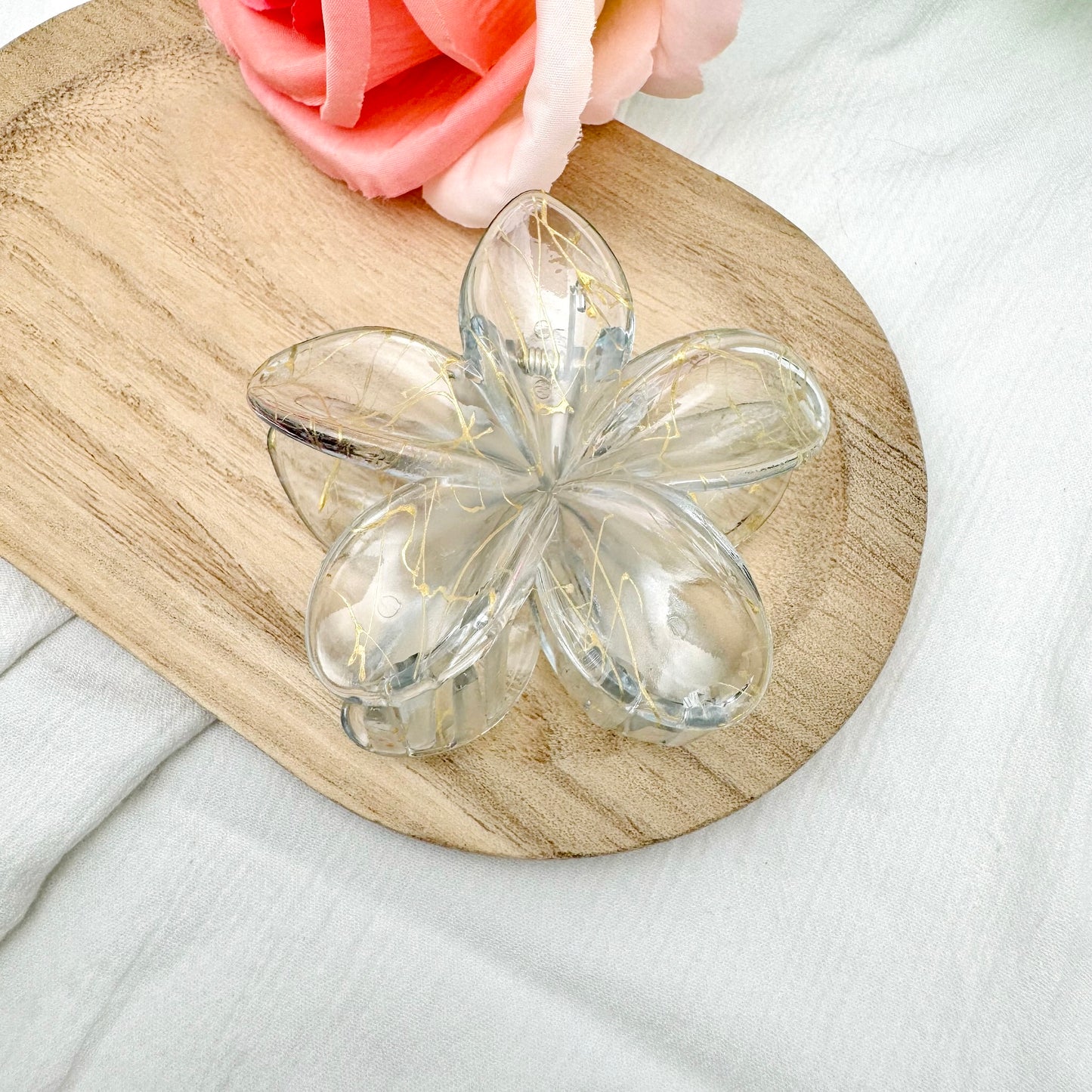 Pince à cheveux Fleur marbré