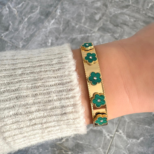 Bracelet jonc Tiana vert