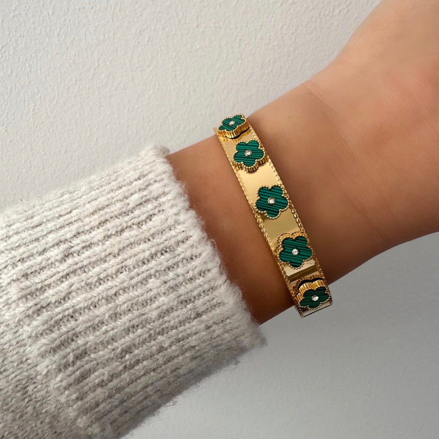 Bracelet jonc Tiana vert