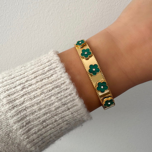 Bracelet jonc Tiana vert