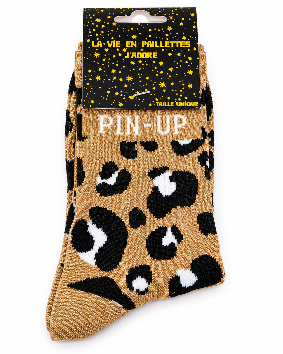 Chaussettes à Paillettes Message " Pin-up"