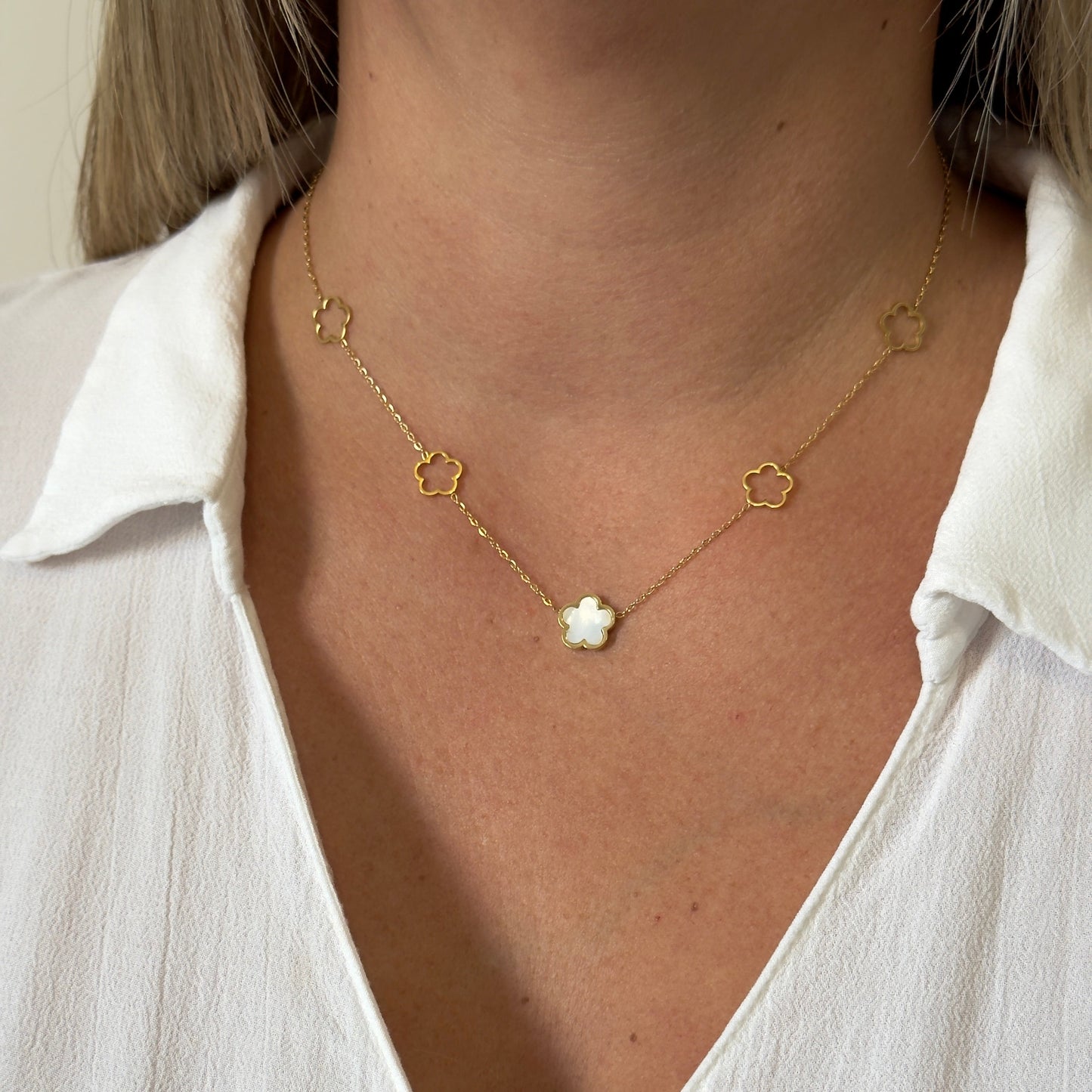 Collier Betsy blanc