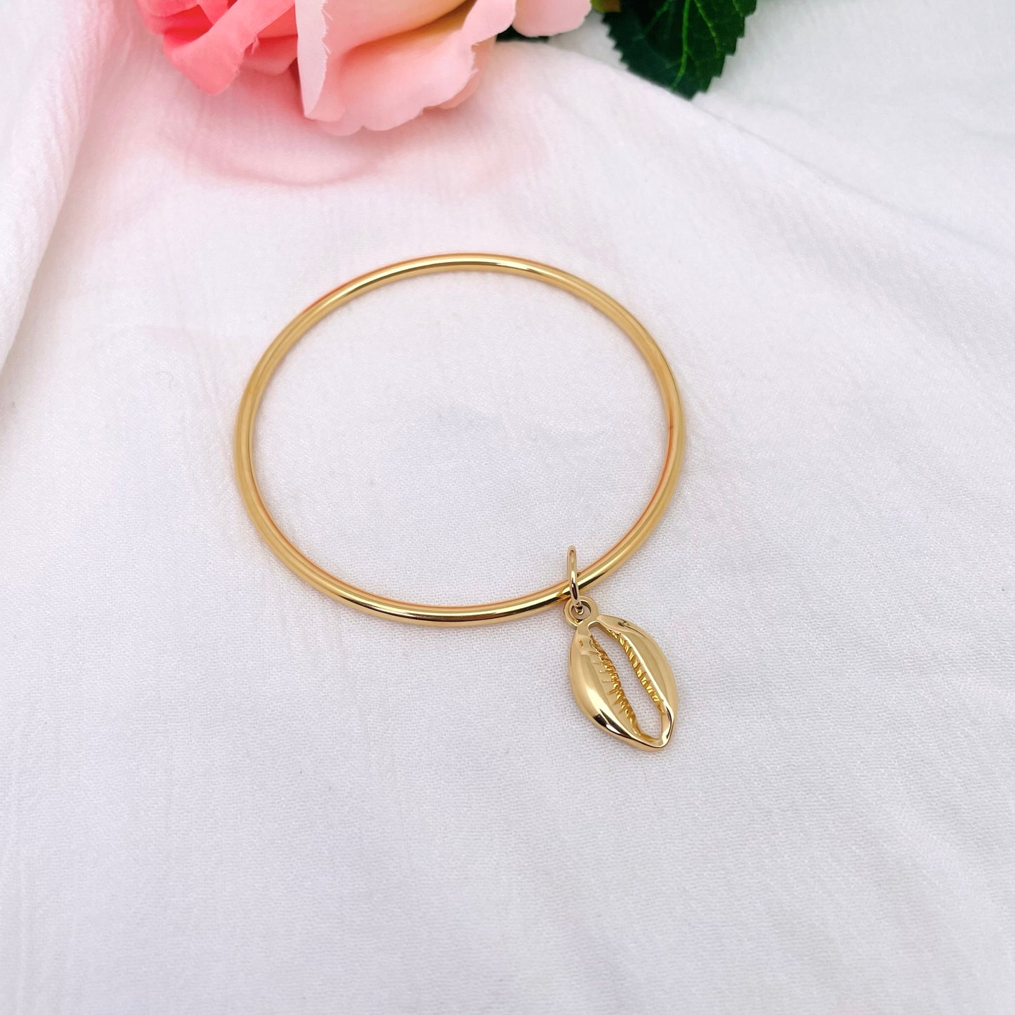 Bracelet jonc Breloque Coquillage