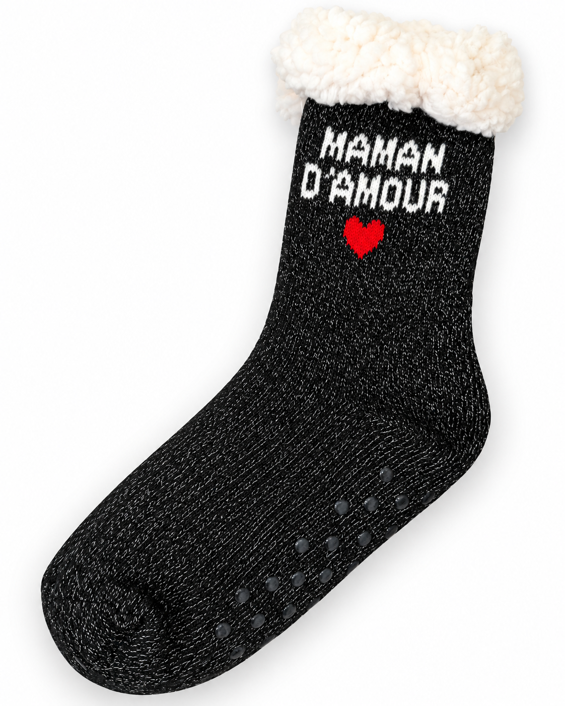 Chaussettes Moumoute paillette "Maman d'amour"