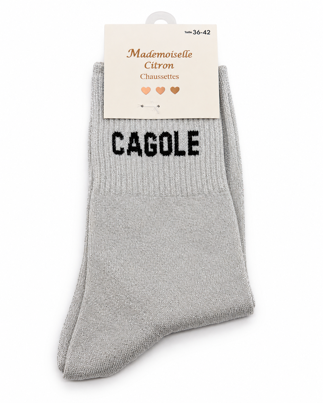 Chaussettes à Paillettes Message " Cagole"