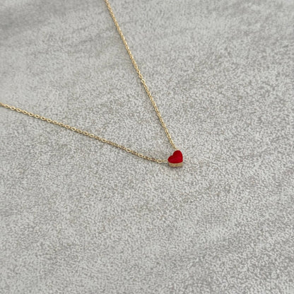 Collier Coeur rouge