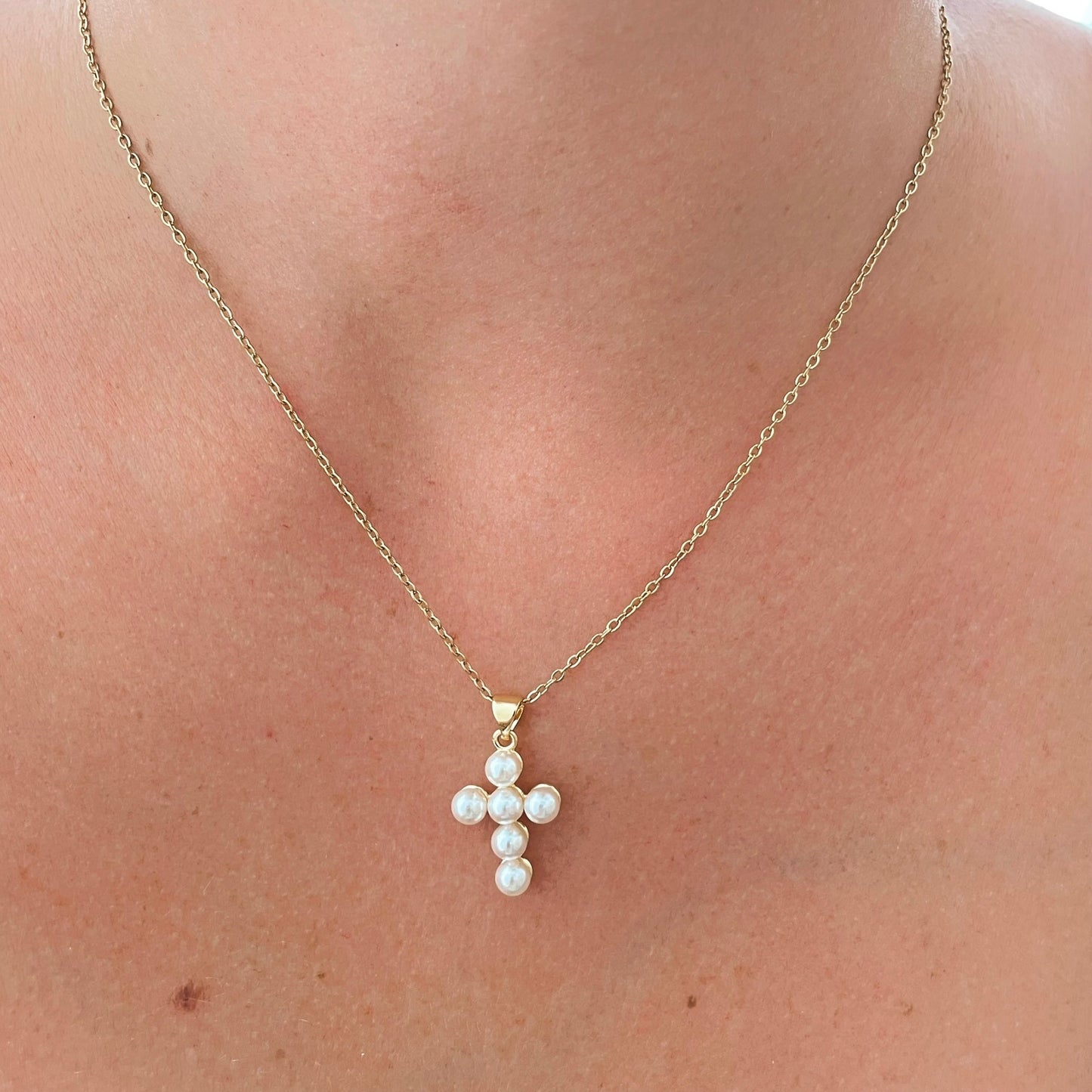 Collier Perles croix