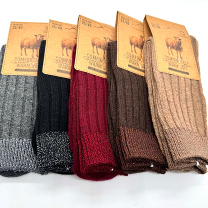 Chaussettes laine – Bout pailleté