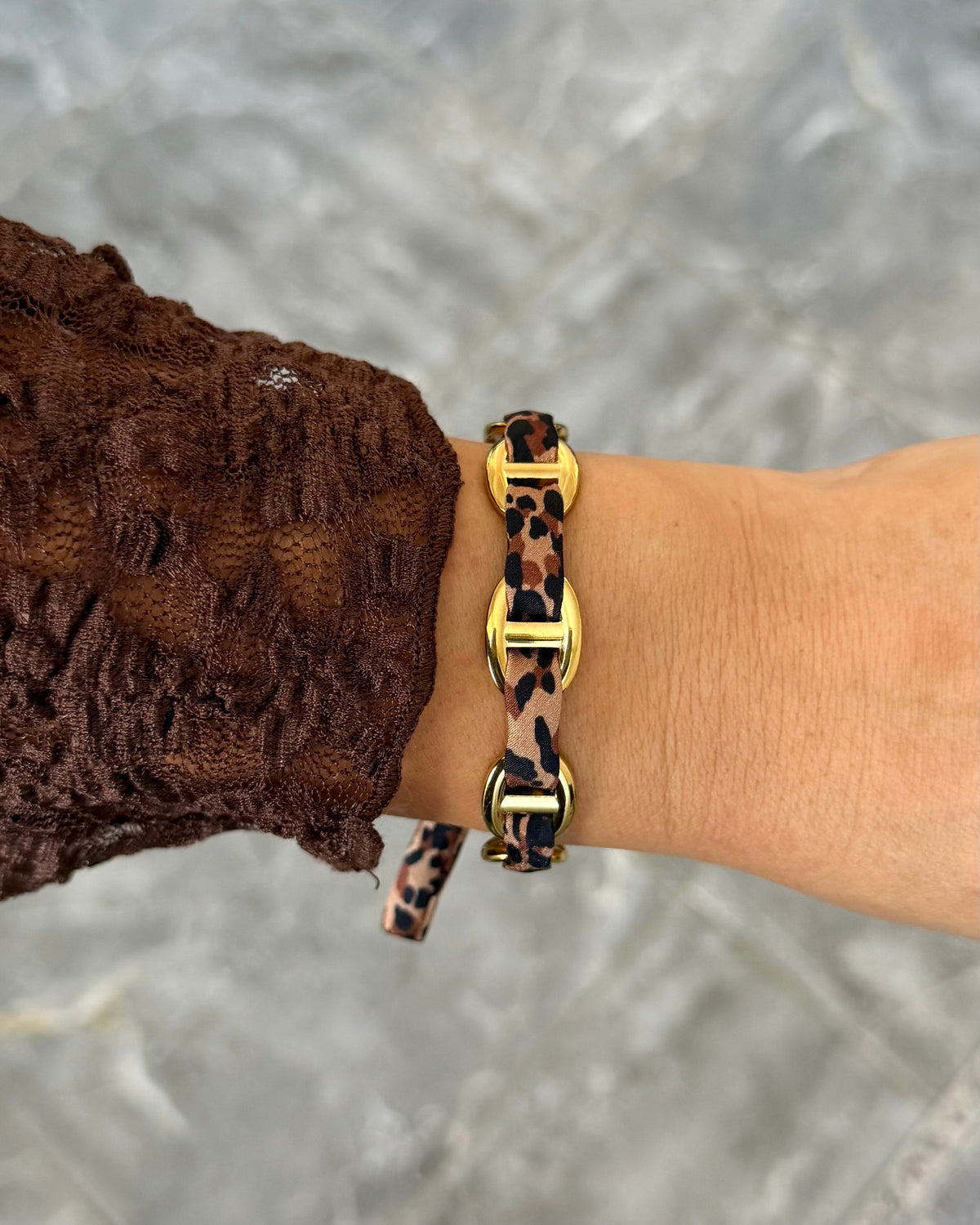 Bracelet Jonc Tess Léopard