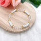 Bracelet perles blanc