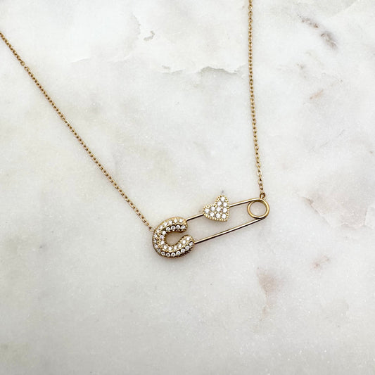 Collier Epingle coeur
