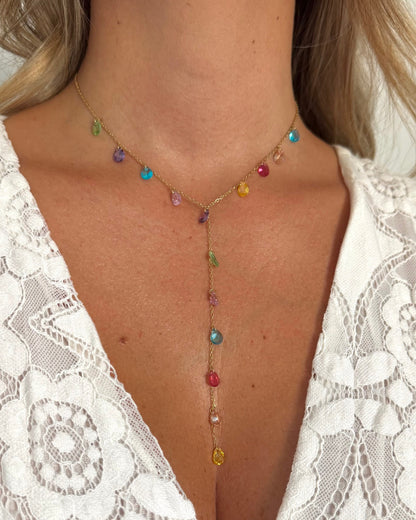 Collier Cascade Multicolore