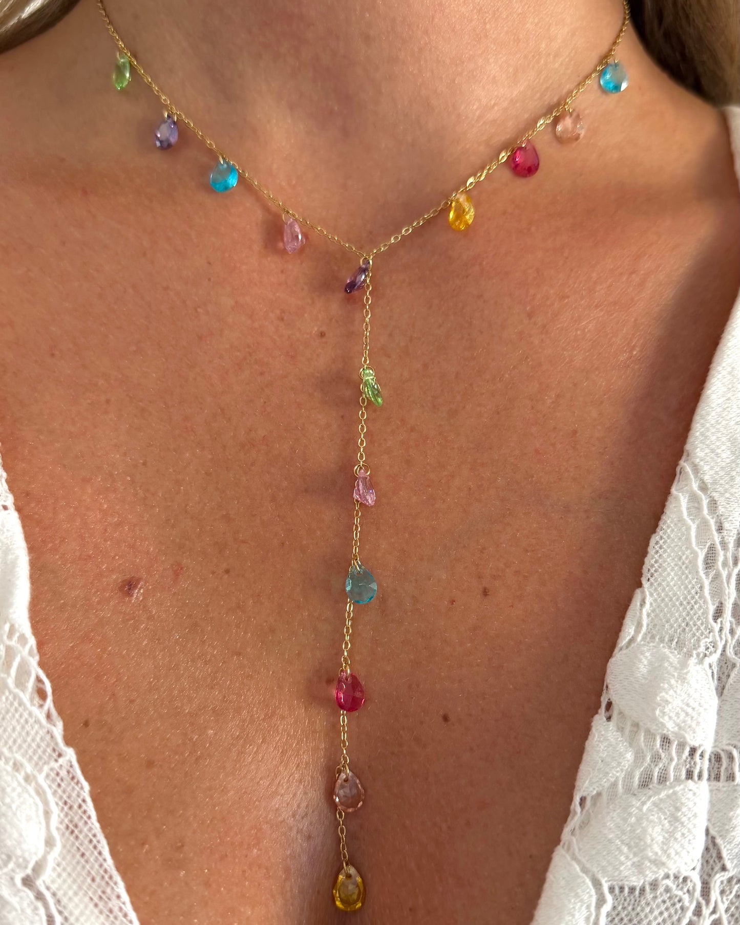 Collier Cascade Multicolore
