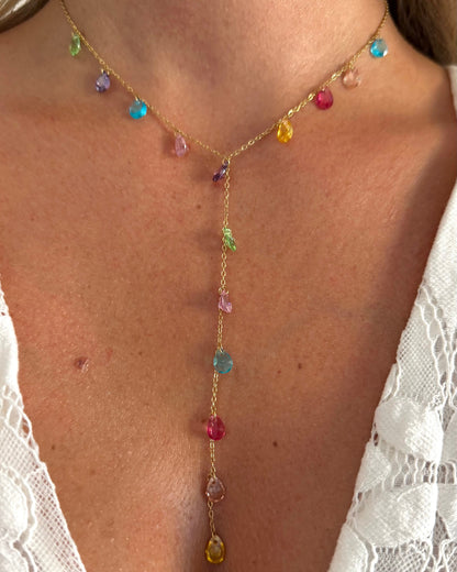Collier Cascade Multicolore