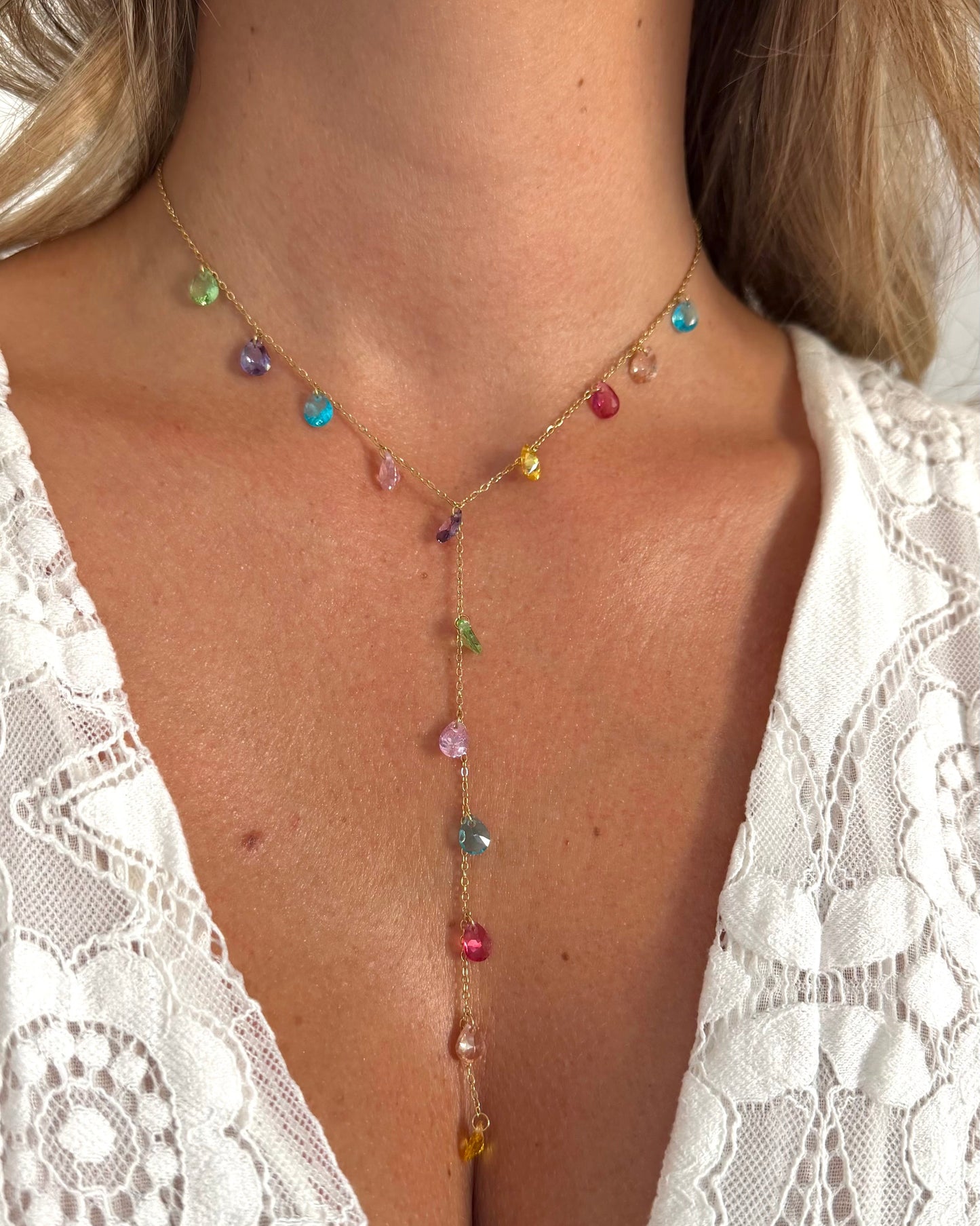 Collier Cascade Multicolore