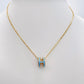 Collier H bleu ciel