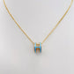 Collier H bleu ciel