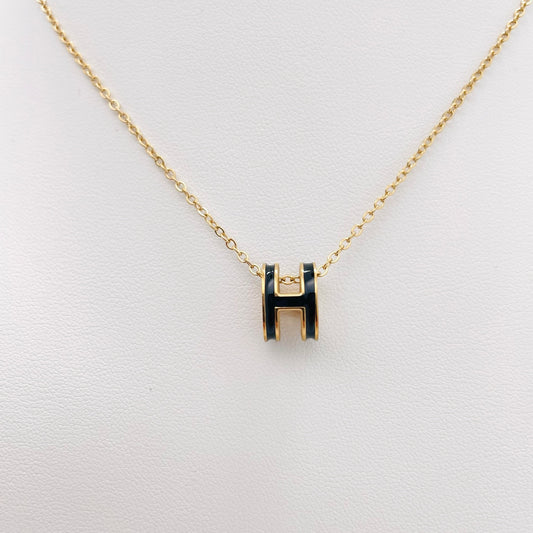Collier H noir