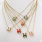 Collier H noir