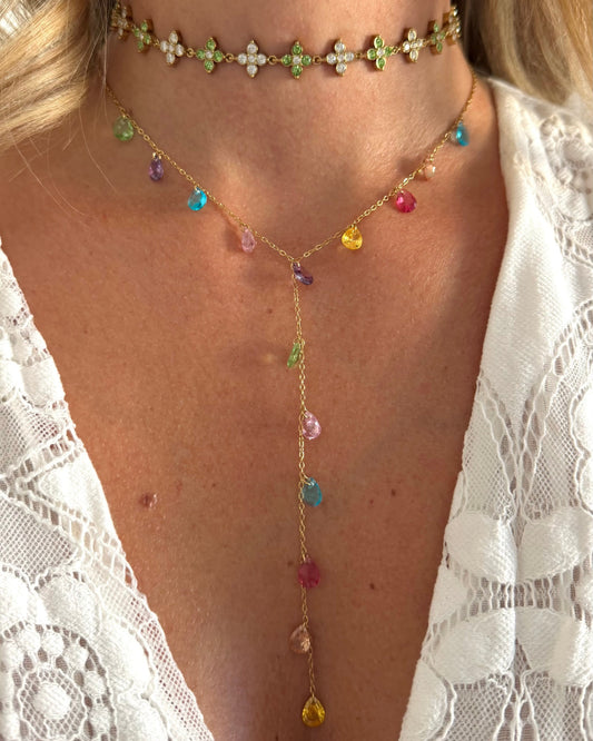 Collier Cascade Multicolore