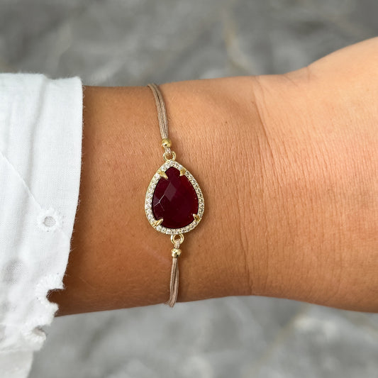 Bracelet Linaé Bordeaux