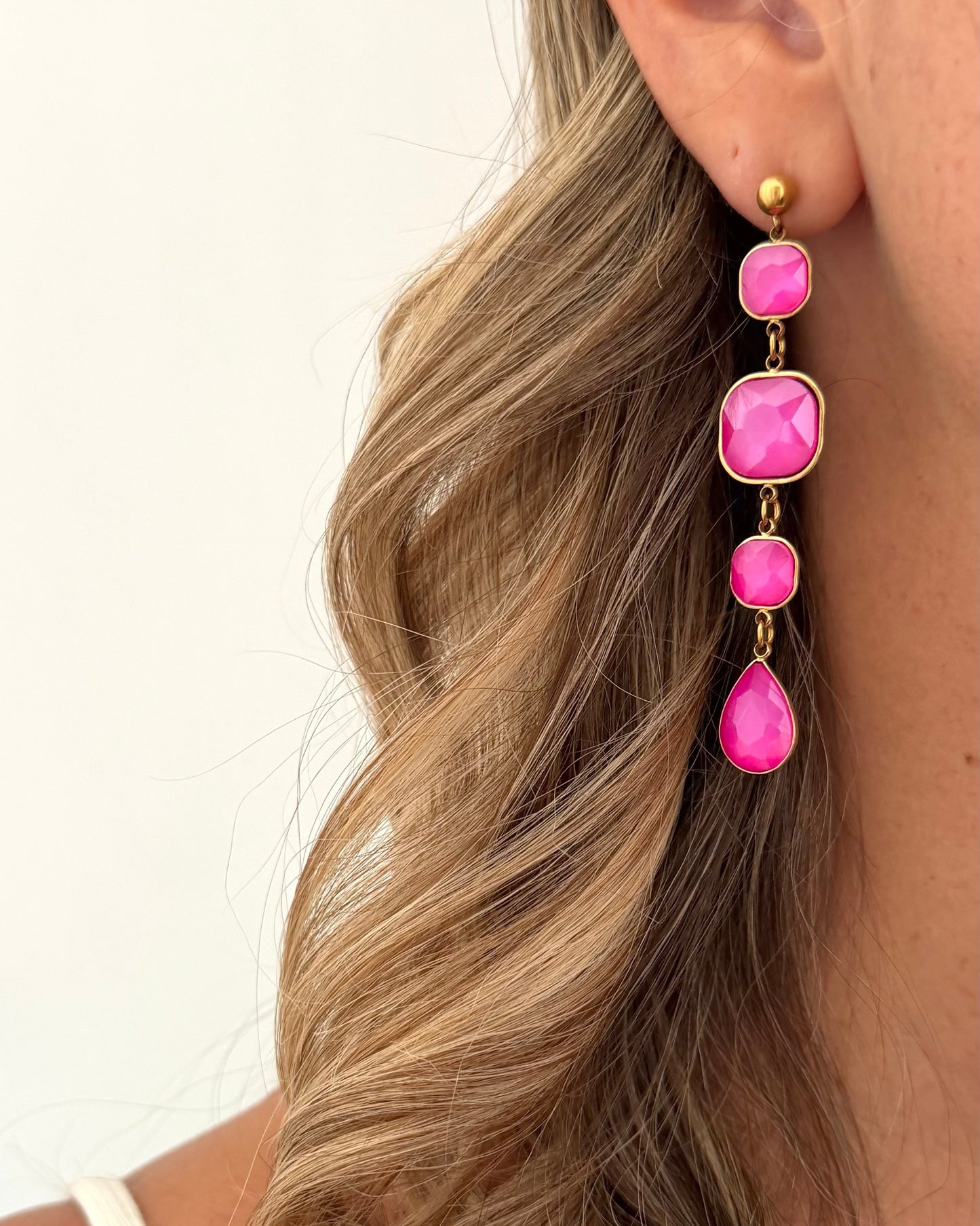 Boucles d'oreilles Coquette Rose