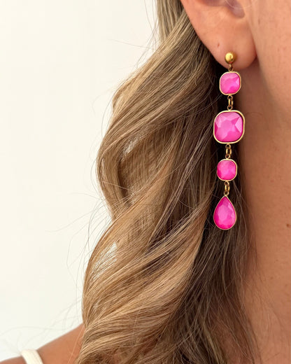 Boucles d'oreilles Coquette Rose