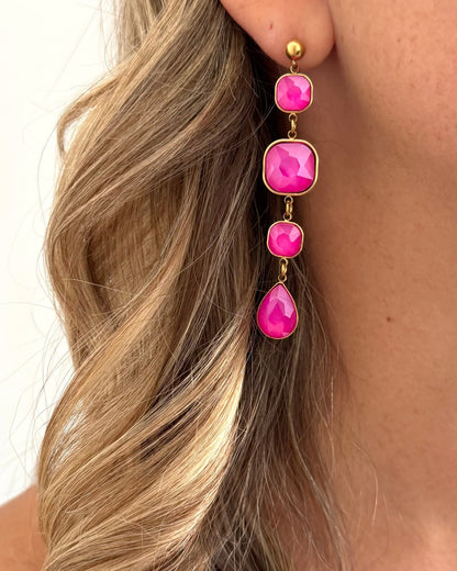 Boucles d'oreilles Coquette Rose