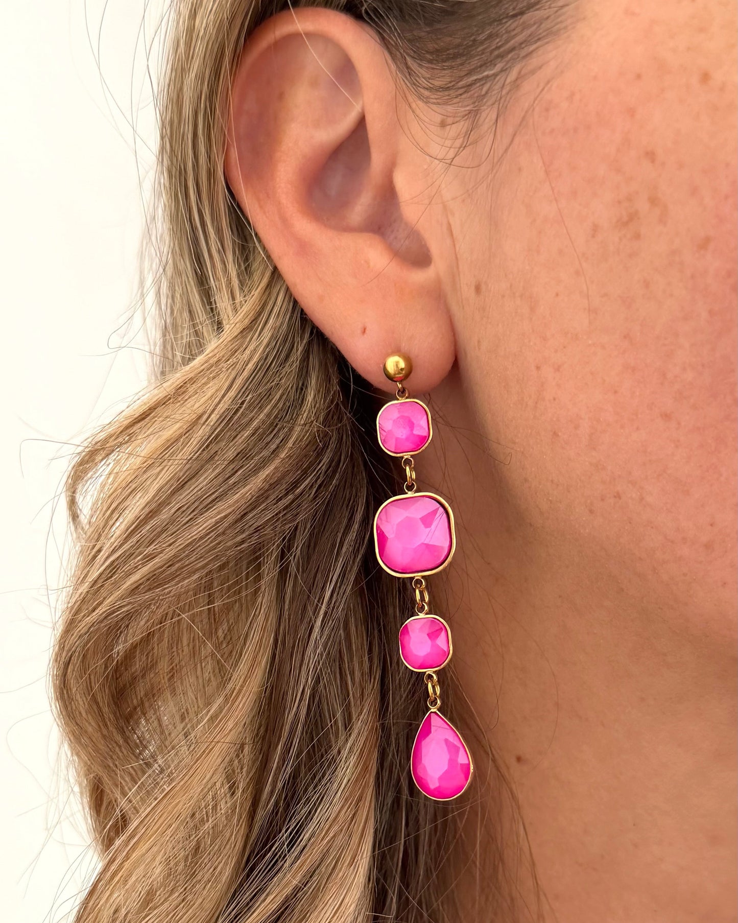 Boucles d'oreilles Coquette Rose