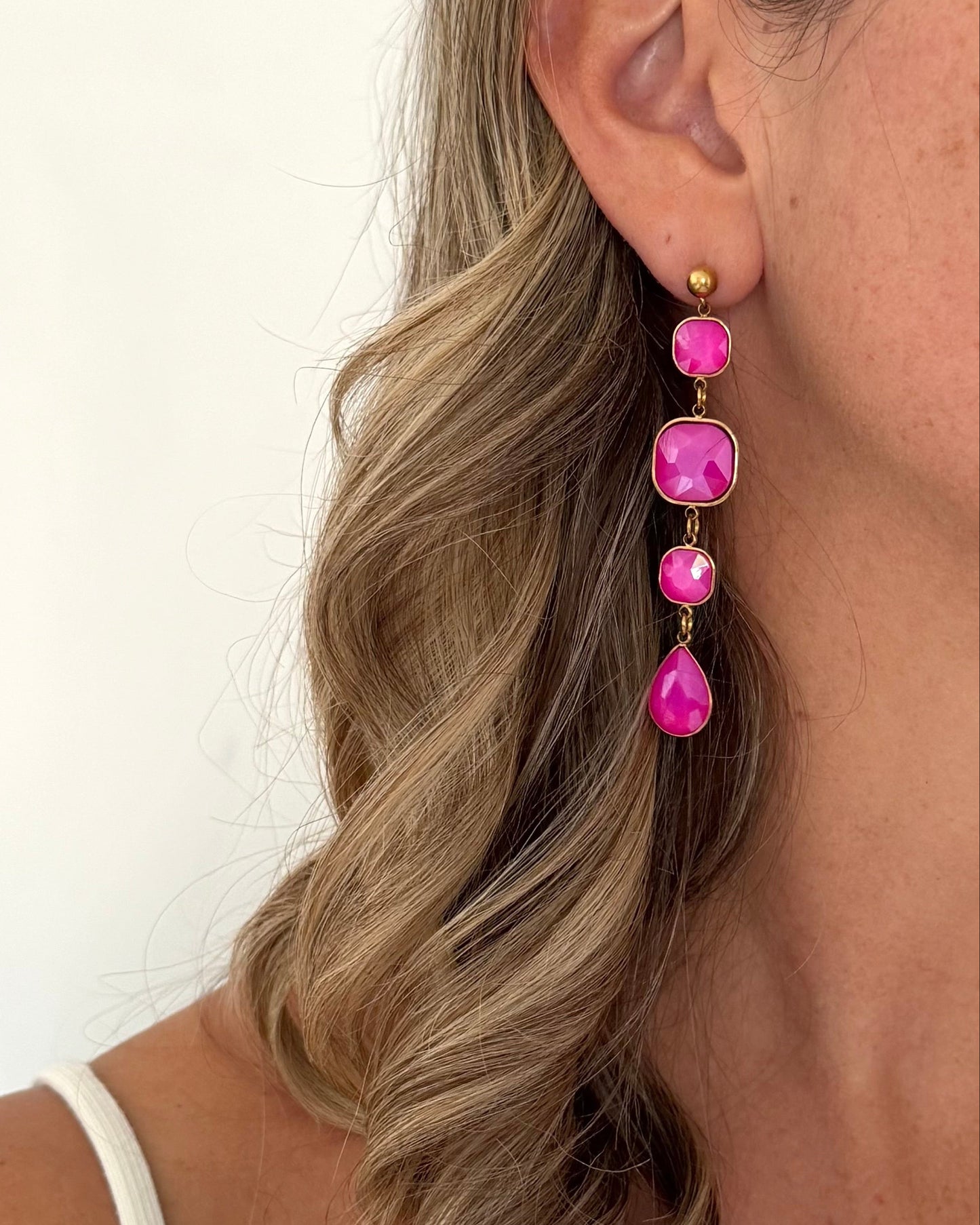 Boucles d'oreilles Coquette Rose