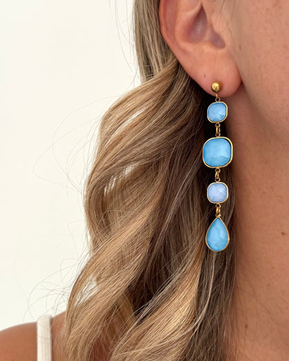 Boucles d'oreilles Coquette Bleu