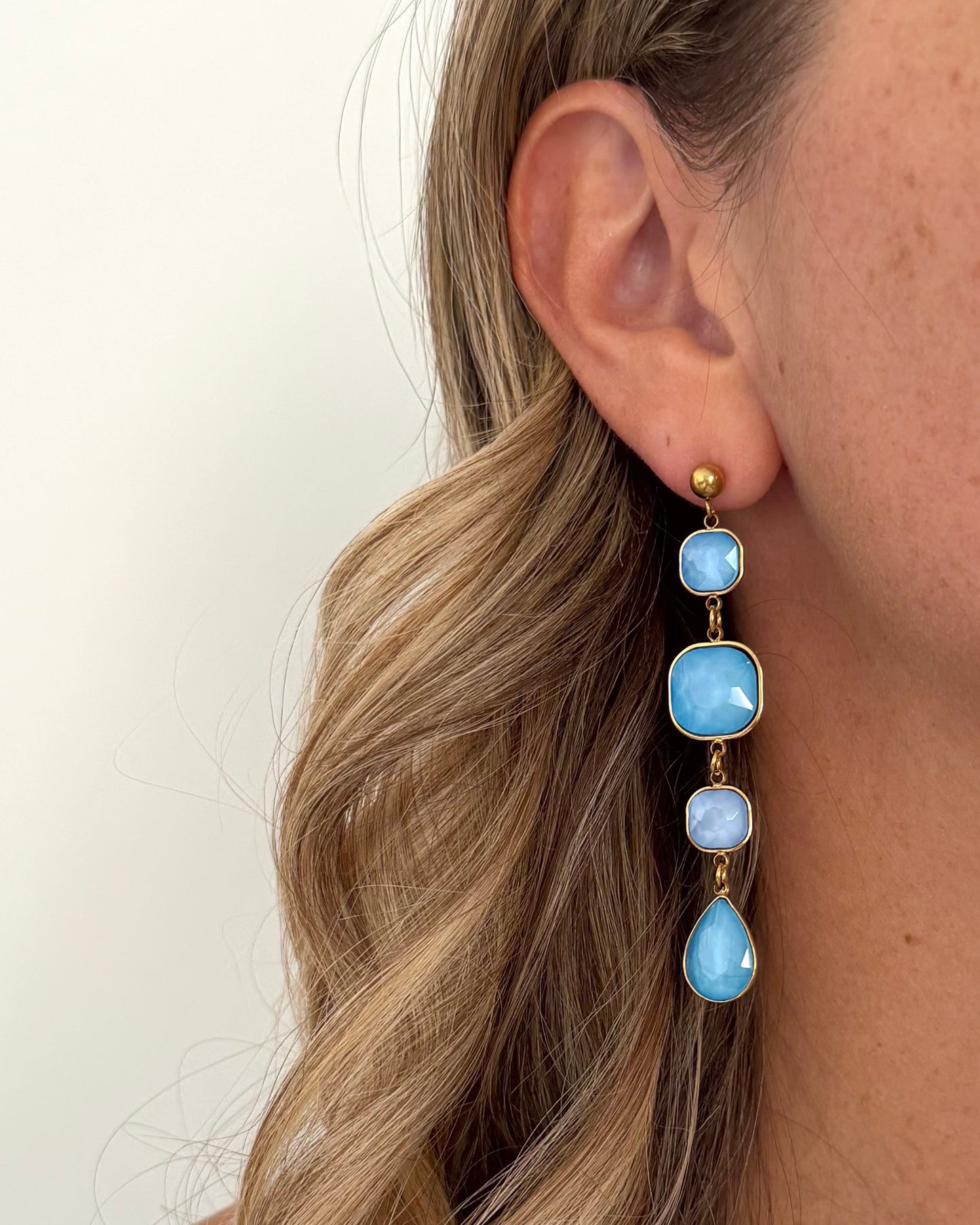 Boucles d'oreilles Coquette Bleu
