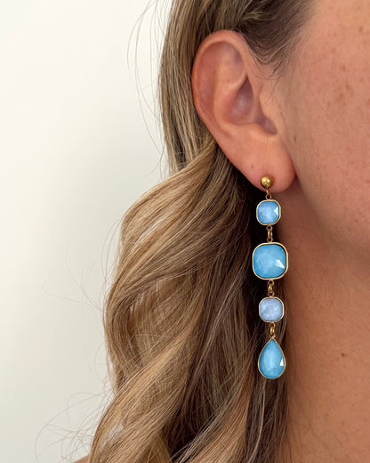 Boucles d'oreilles Coquette Bleu