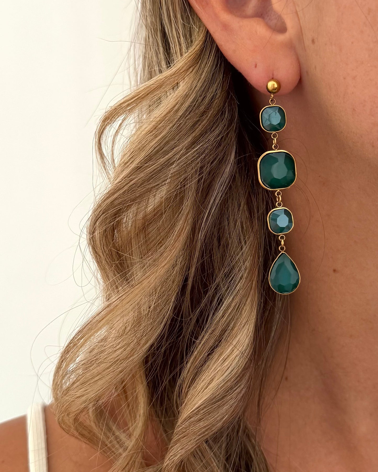 Boucles d'oreilles Coquette Vert