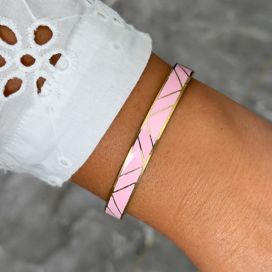 Bracelet Jonc Design Rose - Ligne