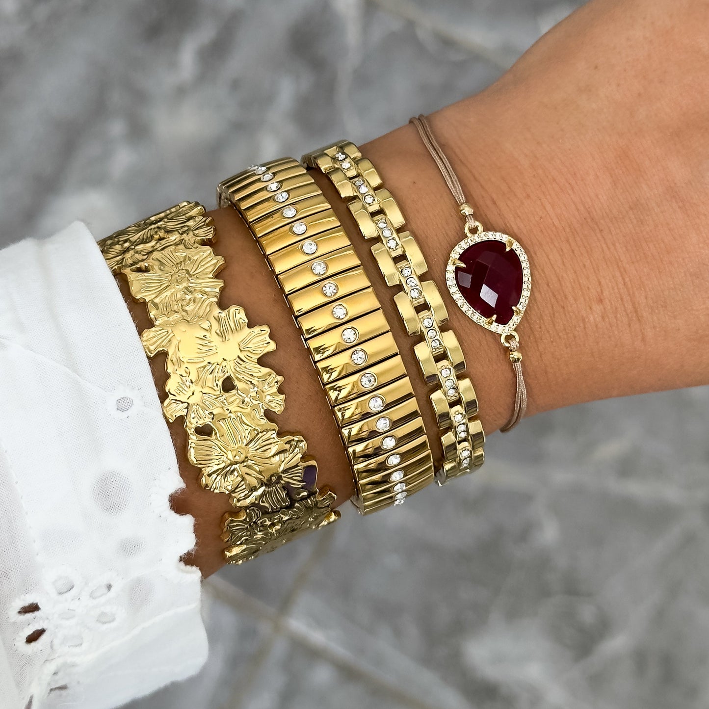 Bracelet Linaé Bordeaux
