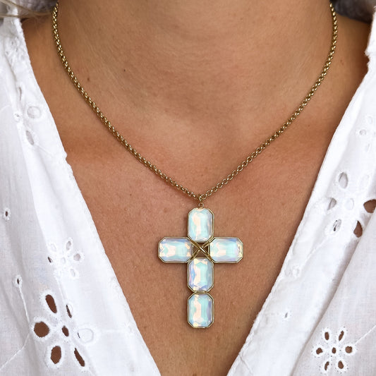 Collier Aurora Blanc Opalescent