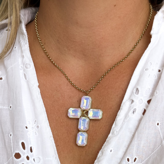 Collier Aurora Lilas Irisé