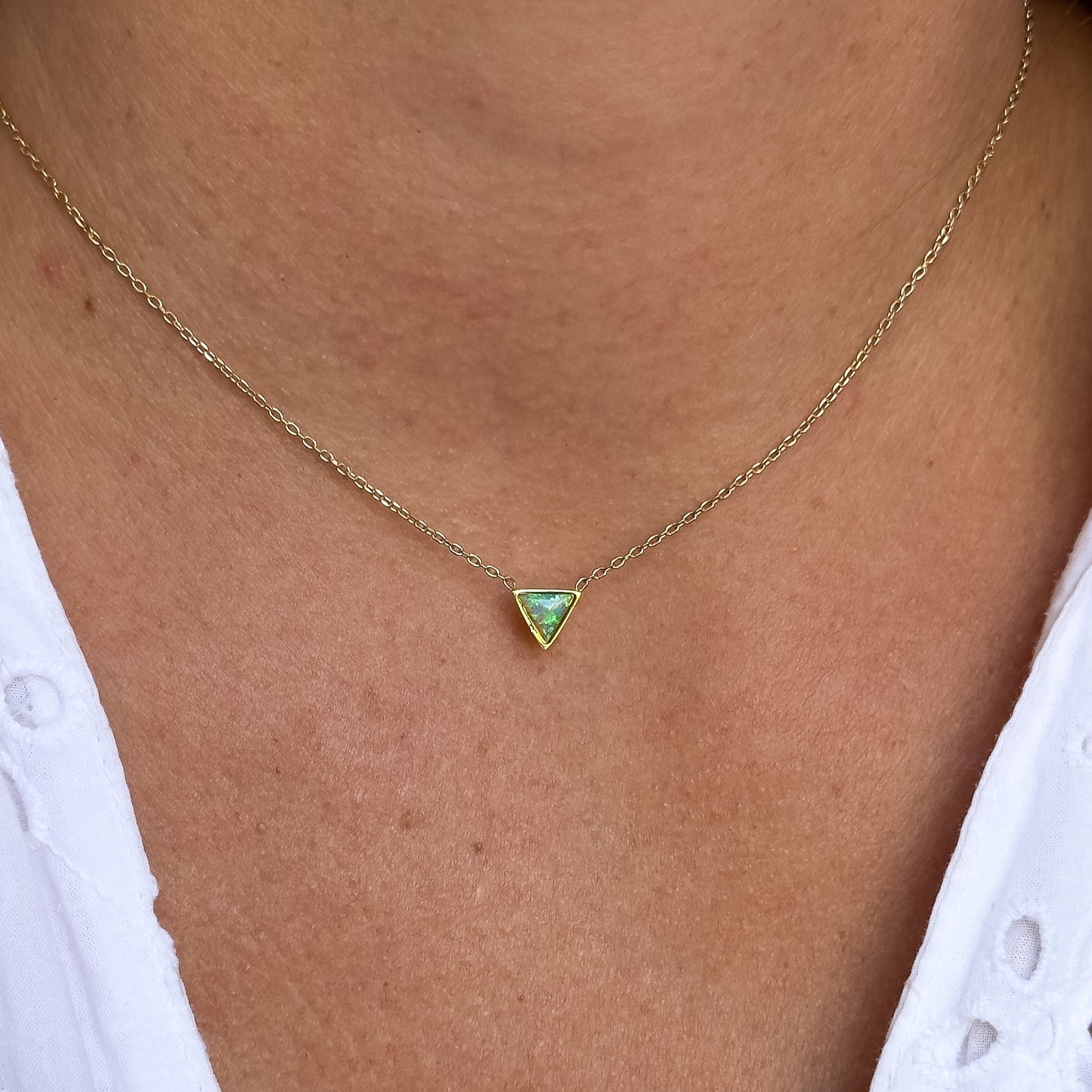 Collier Triangle Vert