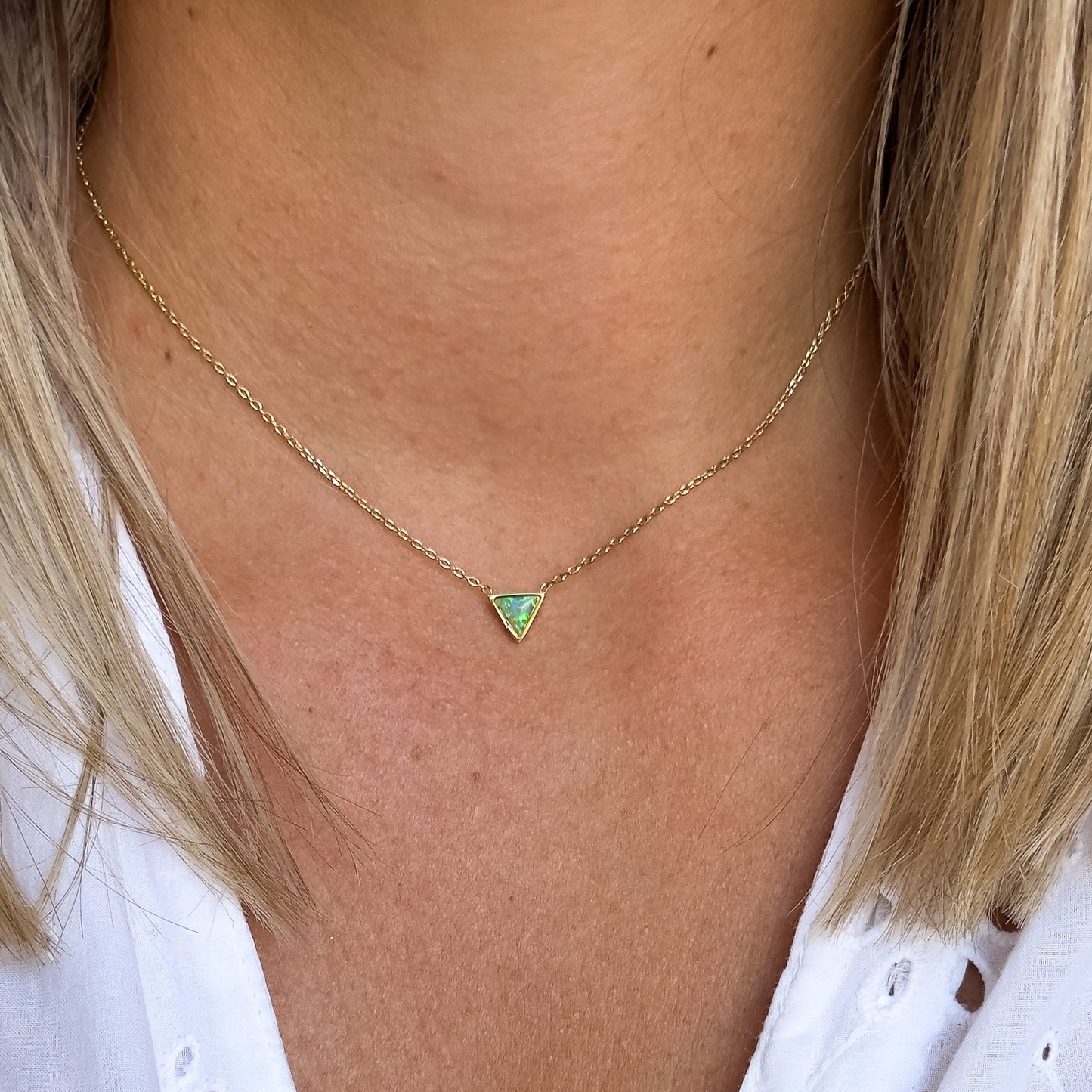 Collier Triangle Vert