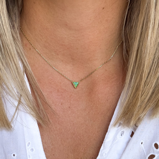Collier Triangle Vert