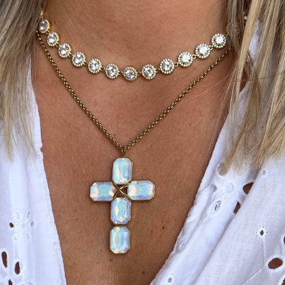 Collier Aurora Lilas Irisé