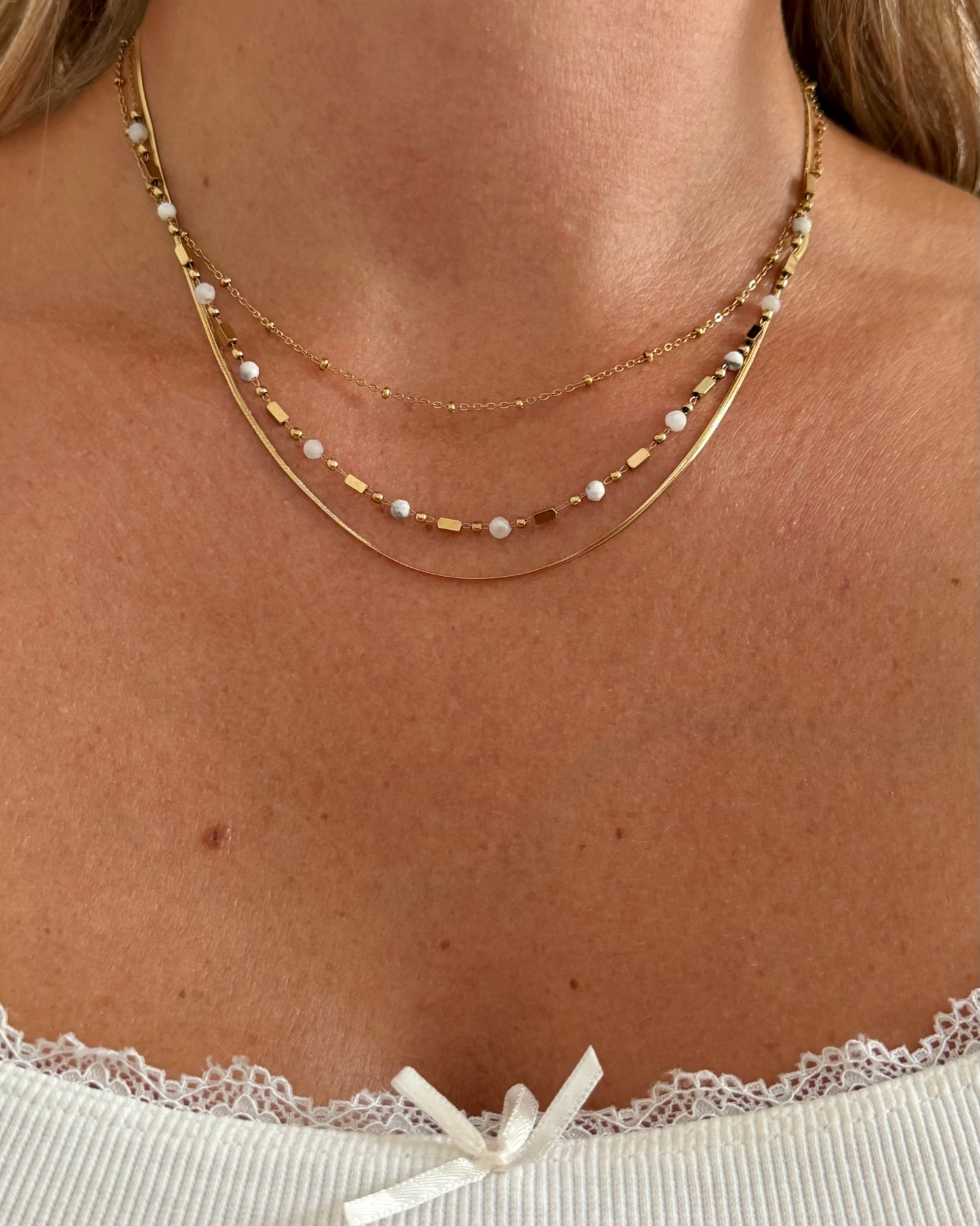 Collier Azélia Blanc