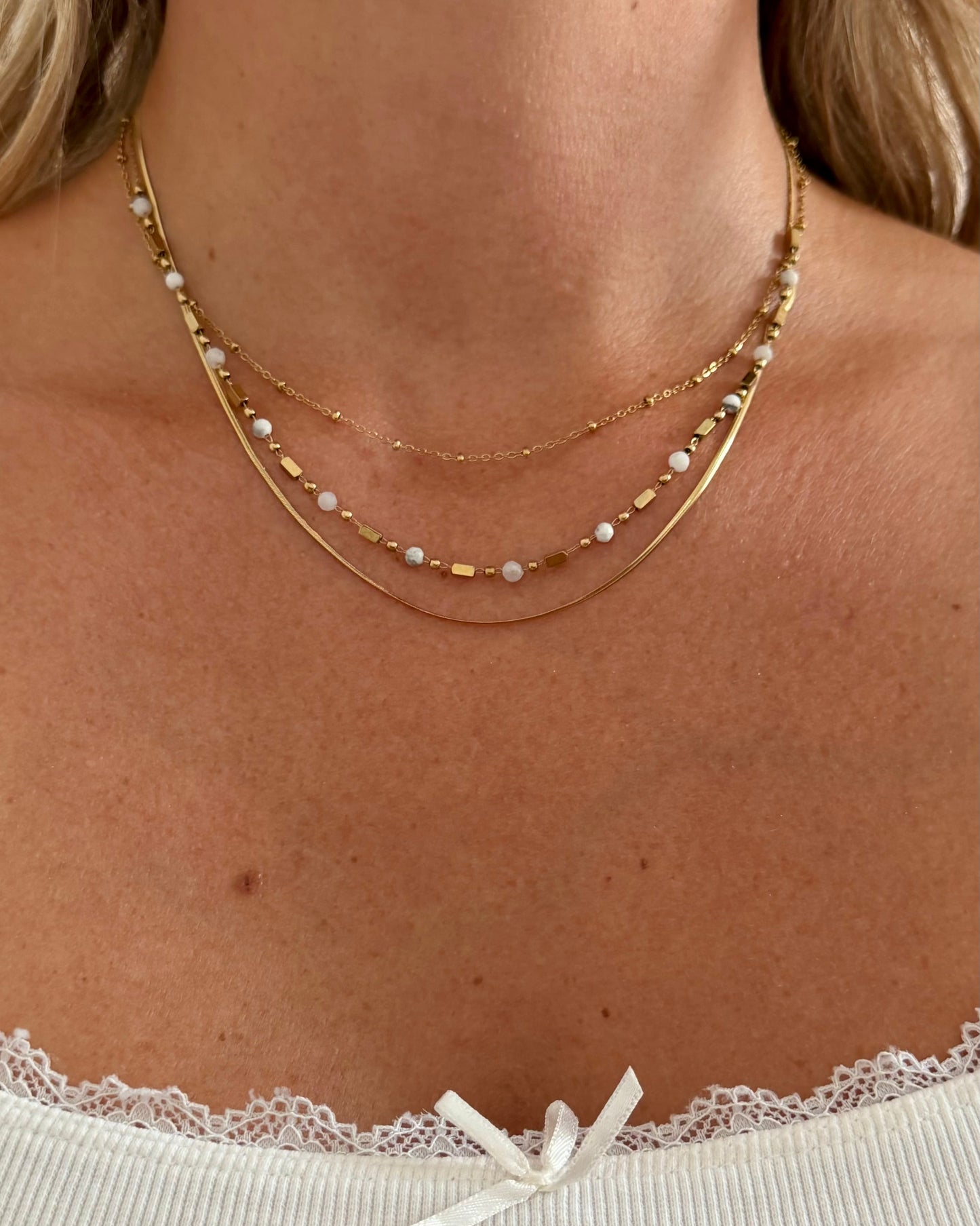 Collier Azélia Blanc