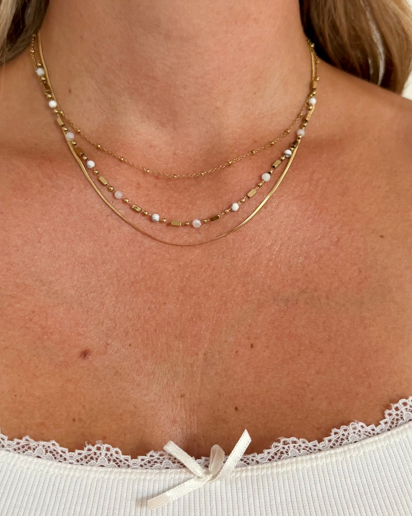 Collier Azélia Blanc